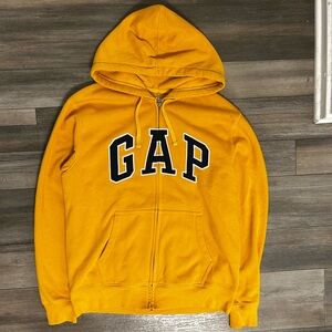 Yellow Gap zip up hoodie